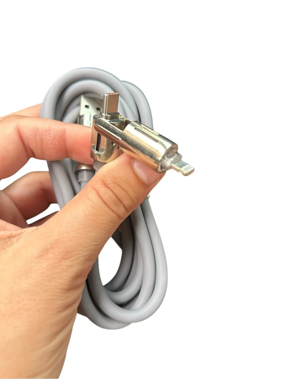 NEW 240W 2-in-2 Fast Data Cable Gray USB Charging Cable High Speed ⚡️